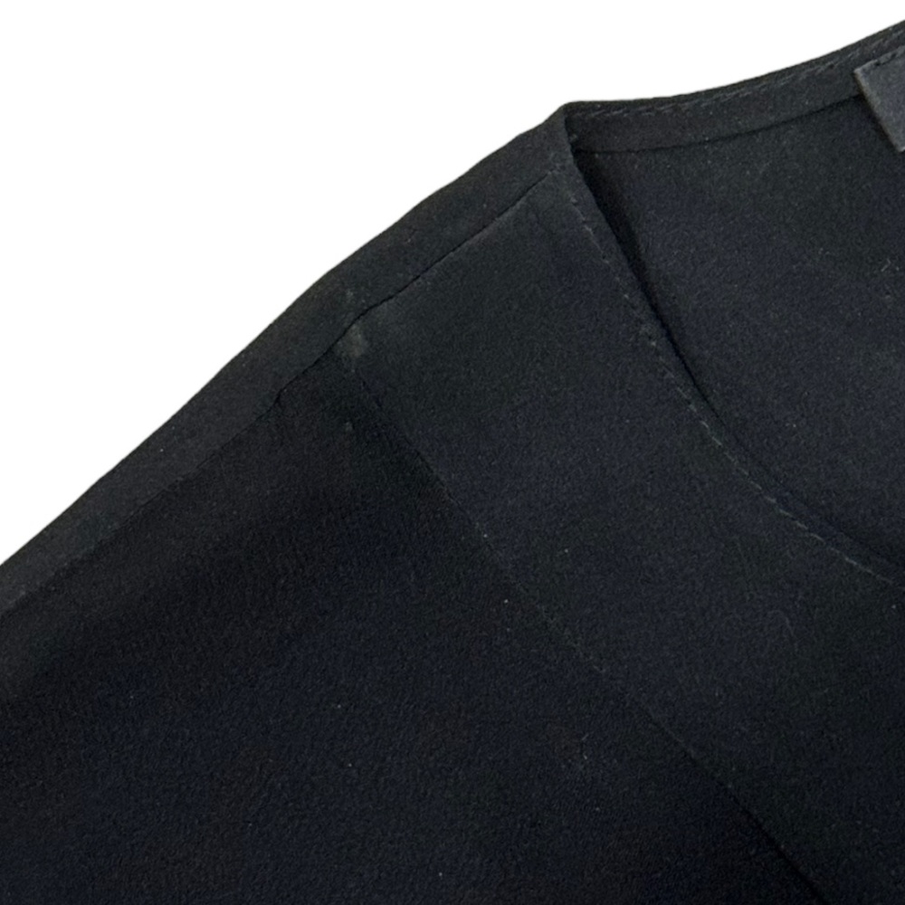 Judith & Charles Black Silk Pullover Blouse With Sheer Sleeves Size 8 - Picture 9 of 9
